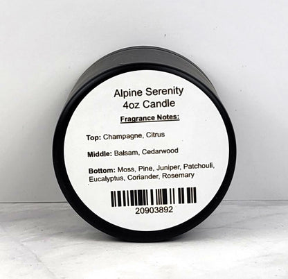 Hand-poured balsam and cedarwood scented soy wax candle