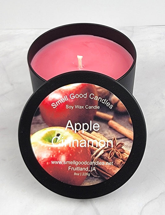 Apple Cinnamon Premium Scented Candle - Cozy Holiday Soy Wax Candle