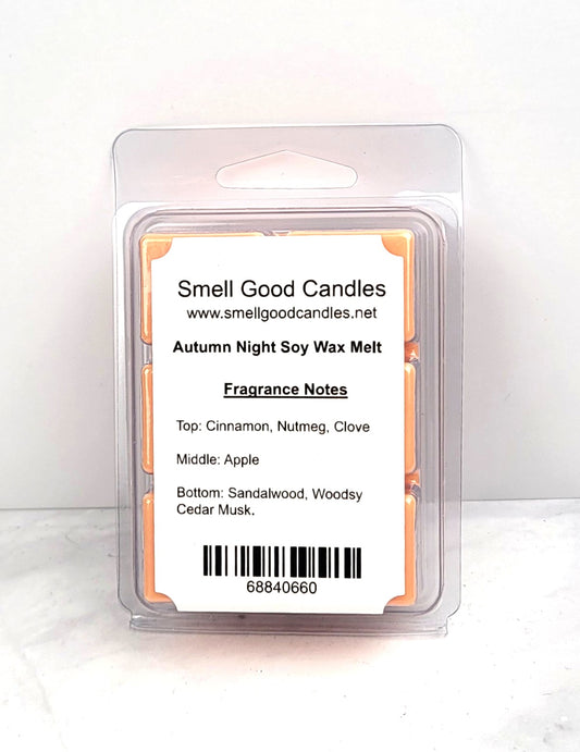 Autumn Night Wax Melt - Fall Aroma of Cinnamon, Apple & Sandalwood