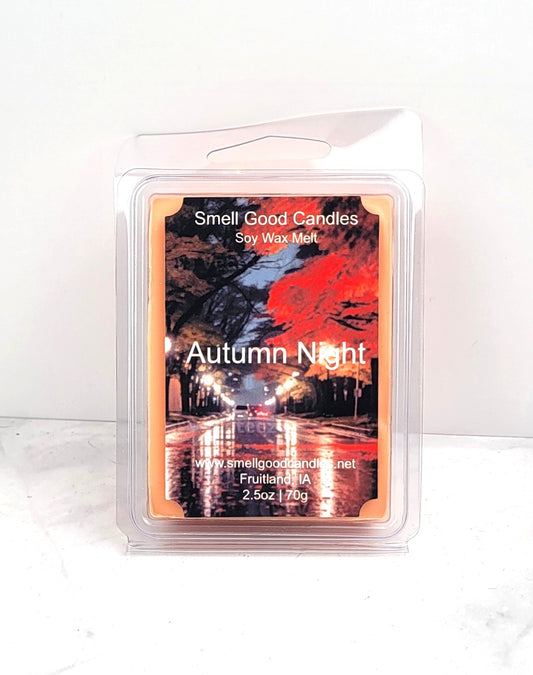 Autumn Night Wax Melt - Fall Aroma of Cinnamon, Apple & Sandalwood