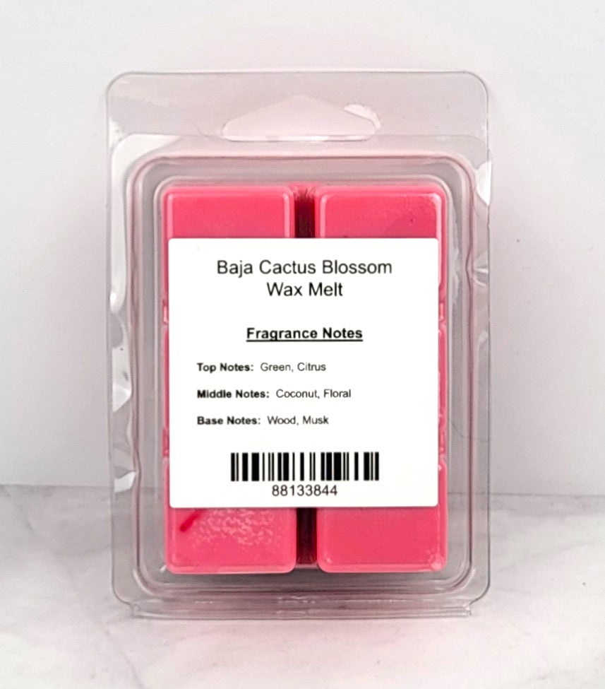Baja Cactus Blossom Soy Wax Melt - Refreshing Tropical Fragrance
