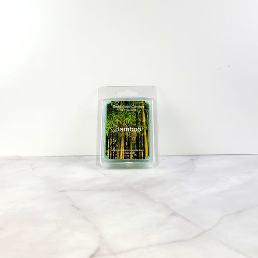 Bamboo soy wax melt with botanical greenery and citrus