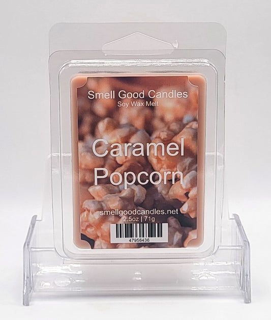 Handmade Caramel Popcorn Soy Wax Melt with a sweet and buttery scent