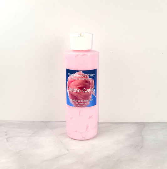 6oz Crushed Peppermint Whipped Body Lotion in a jar, featuring a refreshing blend of eucalyptus, spearmint, peppermint, and vanilla for deeply hydrated skin.