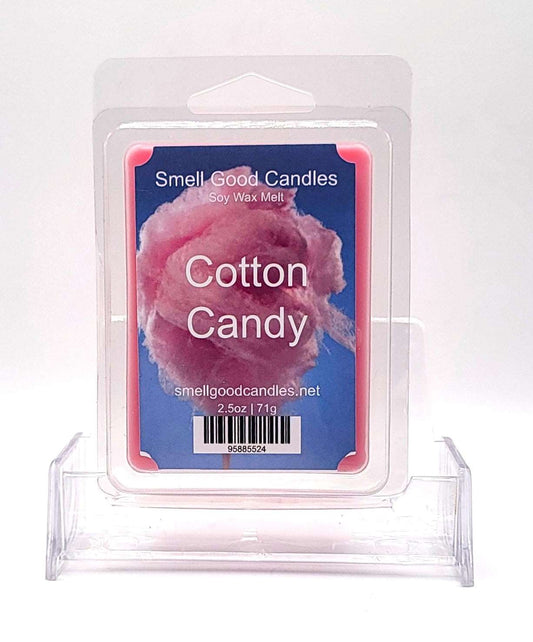 Cotton Candy Soy Wax Melt with sweet spun sugar and vanilla fragrance