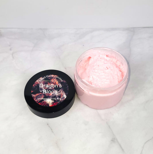 Exotic Dragon’s Blood Body Lotion with a mystical blend of orange blossom, cedar, and tonka bean for long-lasting hydration and an earthy, spicy aroma