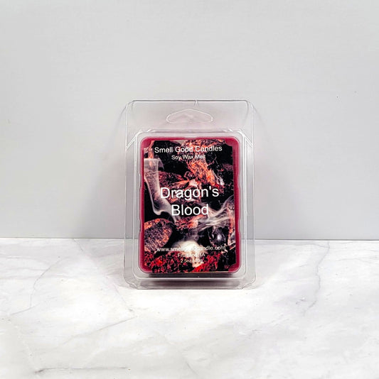 Dragon’s Blood wax melt with incense and crystals