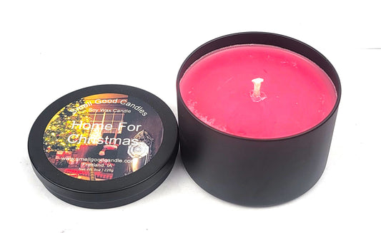 Home For Christmas 8oz Tin Scented Soy Wax Candle