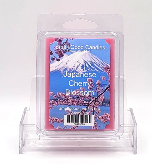 Japanese Cherry Blossom soy wax melt with floral and oriental wood scent