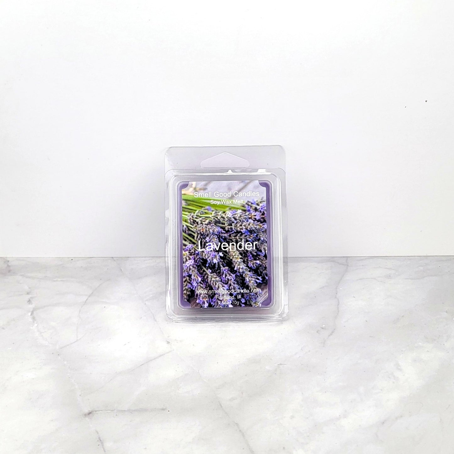 Floral lavender wax melt with citrus & eucalyptus notes