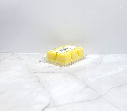 Handcrafted soy wax melt with lemon, lemongrass, and musk