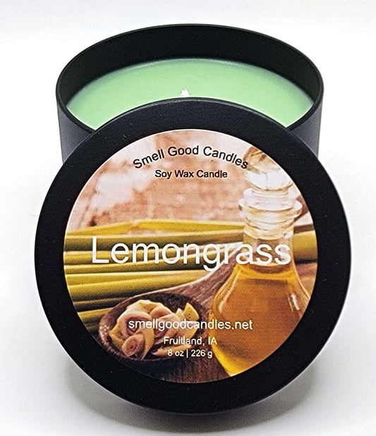 Lemongrass 8oz Tin Scented Soy Wax Candle