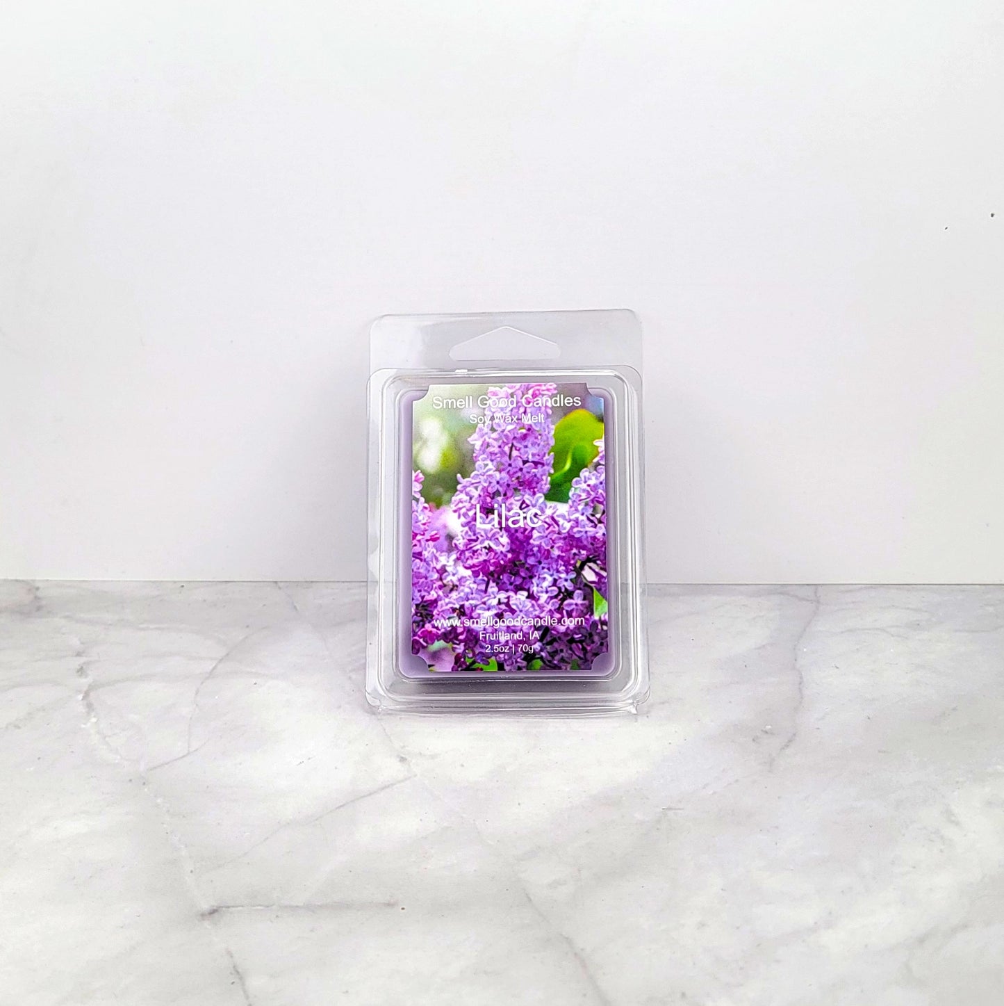 Lilac wax melt with fresh floral scent