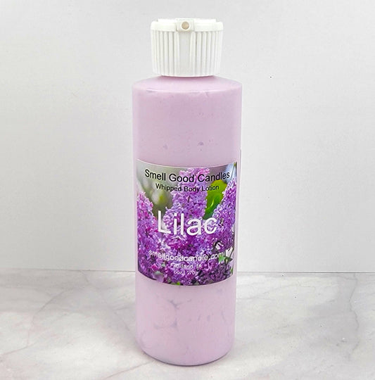 Lilac Whipped Body Lotion with soft, floral fragrance and deep hydration.