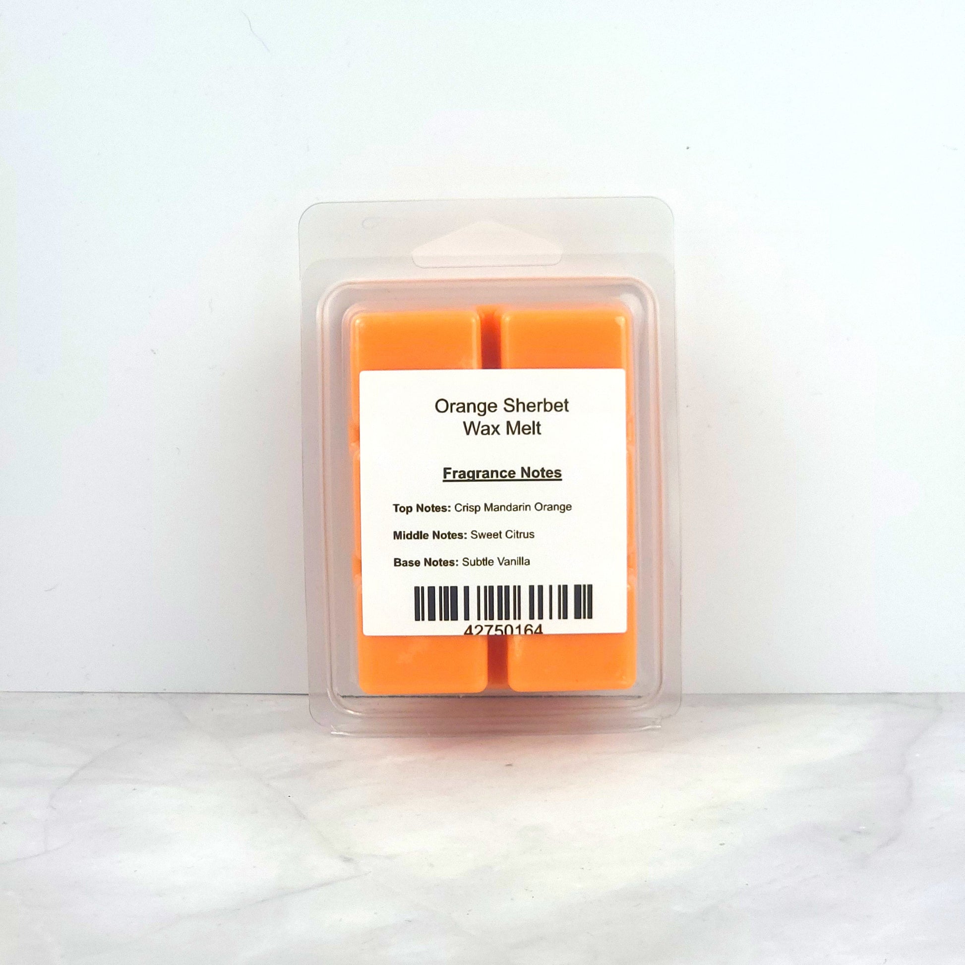 Hand-poured 2.5oz soy wax melt featuring bright mandarin orange, sweet citrus, and smooth vanilla for a clean, long-lasting burn.