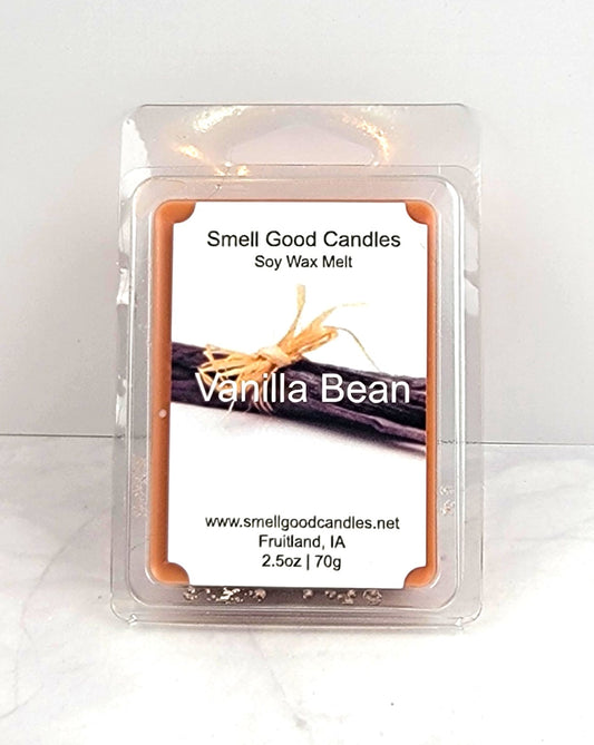 Vanilla Bean soy wax melt with cherry blossom and creamy vanilla scent