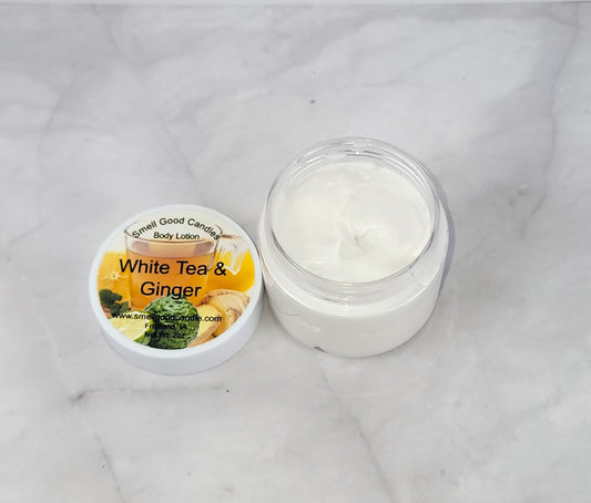 Lightweight, fast-absorbing lotion infused with tea, sandalwood, and musk