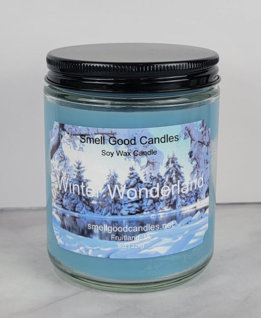 Winter Wonderland 8oz Jar Scented Soy Wax Candle